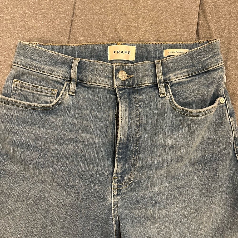 FRAME LE slim palazzo jeans blue springs size 28 NWT. Never worn outside.